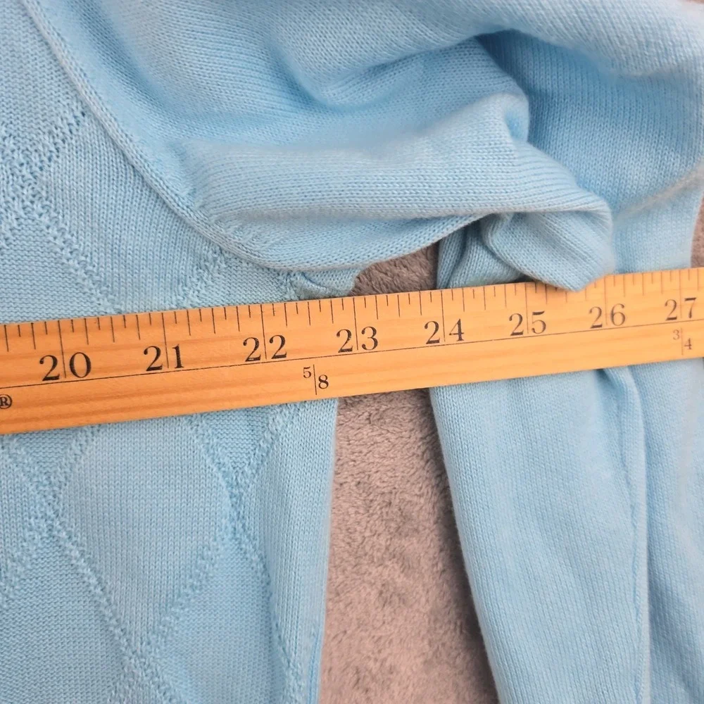 Black Brown 1826 Varsity Sweater Mens Size Large Blue Golf Light V-Neck Pullover